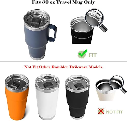 Miniatura 4 de Tapa Stronghold de 20 onzas compatible con taza de viaje YETI Rambler de 20 onzas (sólo se adapta a tazas de viaje de 20 onzas (paquete de 2)