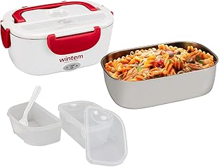 Wintem Lunchy Box Scaldavivande in Acciaio Inox (Rosso)