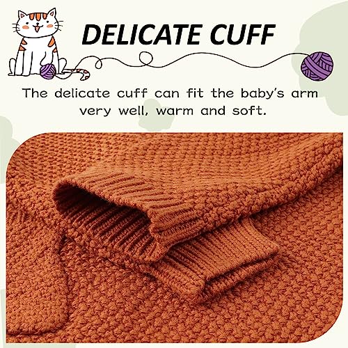 Peecabe Toddler Baby Girl Boy Cable Knit Sweater Cotton Infant Pullover Crewneck Long Sleeve Sweatshirt Fall Winter3