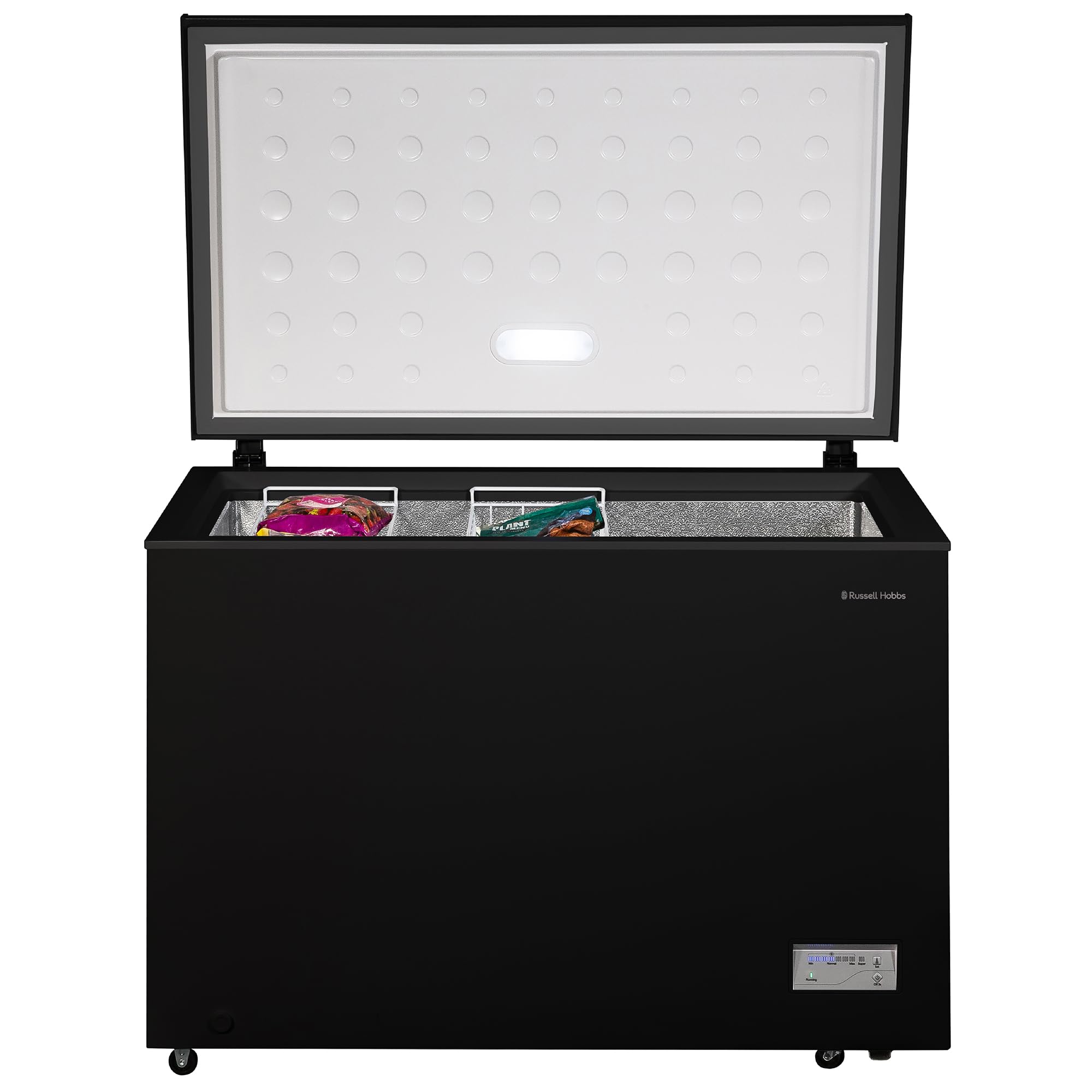Russell Hobbs Free Standing Chest Freezer, 300 Litres, Low Noise, Garage Safe, Counterbalance Lid, Front Drain Hole, 1.8m Cord, Castor Wheels, 5 Year Registered Guarantee Black, RH300CF201B — view 4