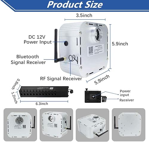 Miniatura 4 de Kit de techo de estrella de 32 W centelle+color Meteor Starlight, 1000 unidades de 0.03 pulgadas, 16.4 pies16.4 ft, luz de techo de estrella de