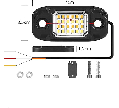 Miniatura 7 de Luces LED de roca de colores blancos y amarillos impermeables debajo de la carrocería resplandeciente lámpara LED luces de neón para camión, coche,