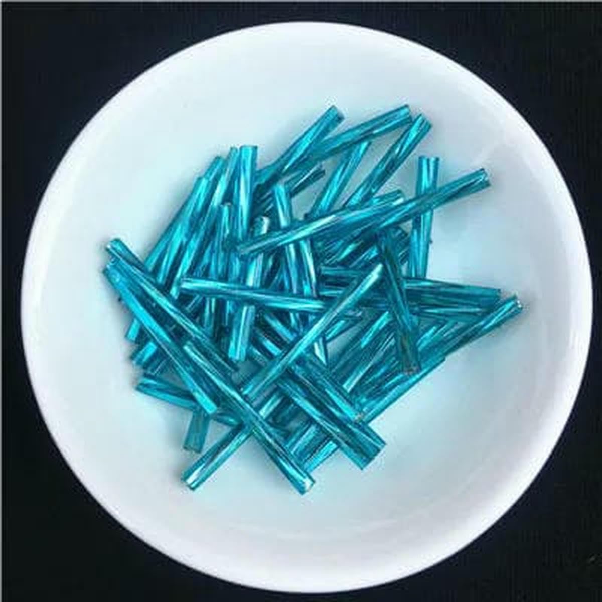 Kit de fabricación de pulseras, cuentas de tubo de cristal y espaciadores, 36 piezas de accesorios de fabricación de joyas para mujer, 2,5 mm x 25 mm, cornetas checas para coser prendas