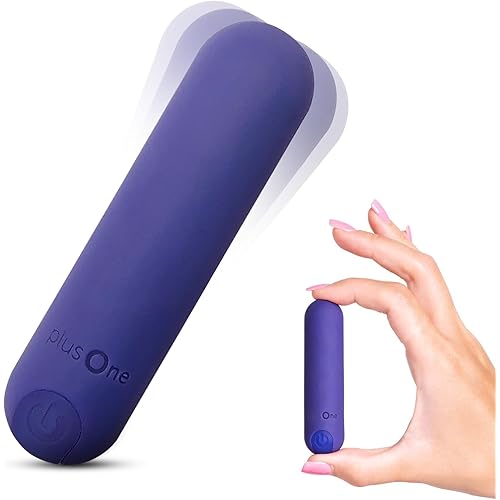 plusOne Bullet Vibrator for Women, Mini Vibrator Made of Body-Safe Silicone, Fully Waterproof, USB Rechargeable, Sex Toy Personal Massager with 10 Vibration Settings, Purple
