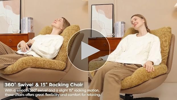 Amazon.com: K Knowbody Chenille Rocking Swivel Accent Chair