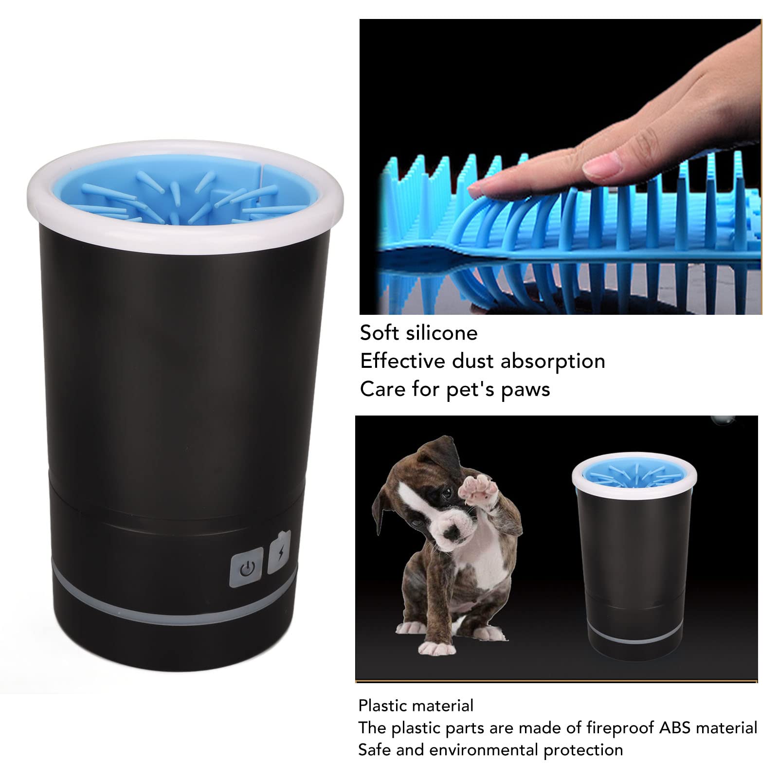 Nettoyeur Automatique de Pattes de Chien, Laveuse de Pattes de Chien Rapide et Efficace, Nettoyeur de Pattes D'animaux de Compagnie, Machine de Nettoyage de Pattes de Chien,