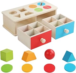 Hitburu Münzkasten Spielzeug, Pädagogisches Motorik Spielzeug Für Feinmotorik, Lernspielzeug Für Kinder 2-4 Jahre Zur Entwicklung Der Hand-Auge-Koordination Zu Hause Unterwegs Im Kindergarten Für Und