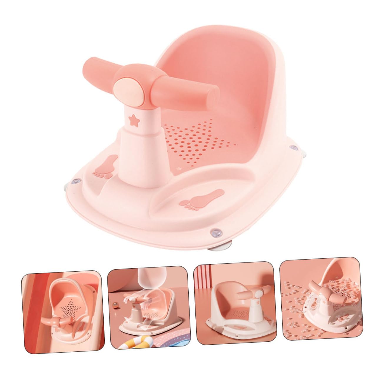Asiento de Baño para Ñiño Diseño Antideslizante, Material Pp y Tpe Seguro, Adecuado Hogar y Apartamento, Proporciona una Experiencia de Baño Segura y Cómoda