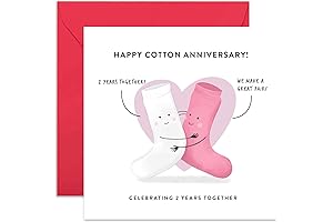 Comical Cotton Anniversary Card for a Delightful Second Anniversary