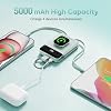 Cargador portátil de 5000mAh con pantalla, banco de energía de 20W y cargador para iWatch | Carga súper rápida, cables integrados, batería de llavero de viaje para Apple Watch Series, iPhone 17/16/15/14/13/12 (Verde) 3