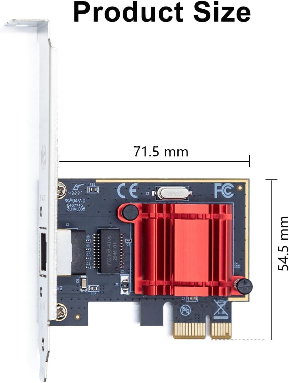 10/100/1000Mbps Gigabit Ethernet PCI Express NIC Netzwerkkarte| mit I210 Chip| Ethernet Server Converged Network Adapter| Single RJ45 Port| PCI Express 2.1 X1| Compare to I210-T1, 2 Pack
