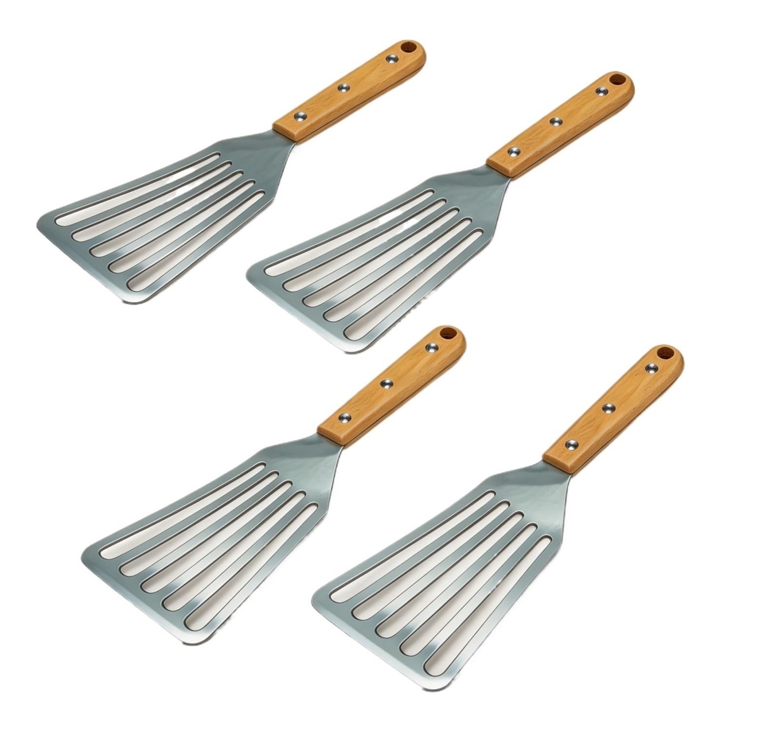 Generisch Fischspatel aus Edelstahl mit Holzgriff