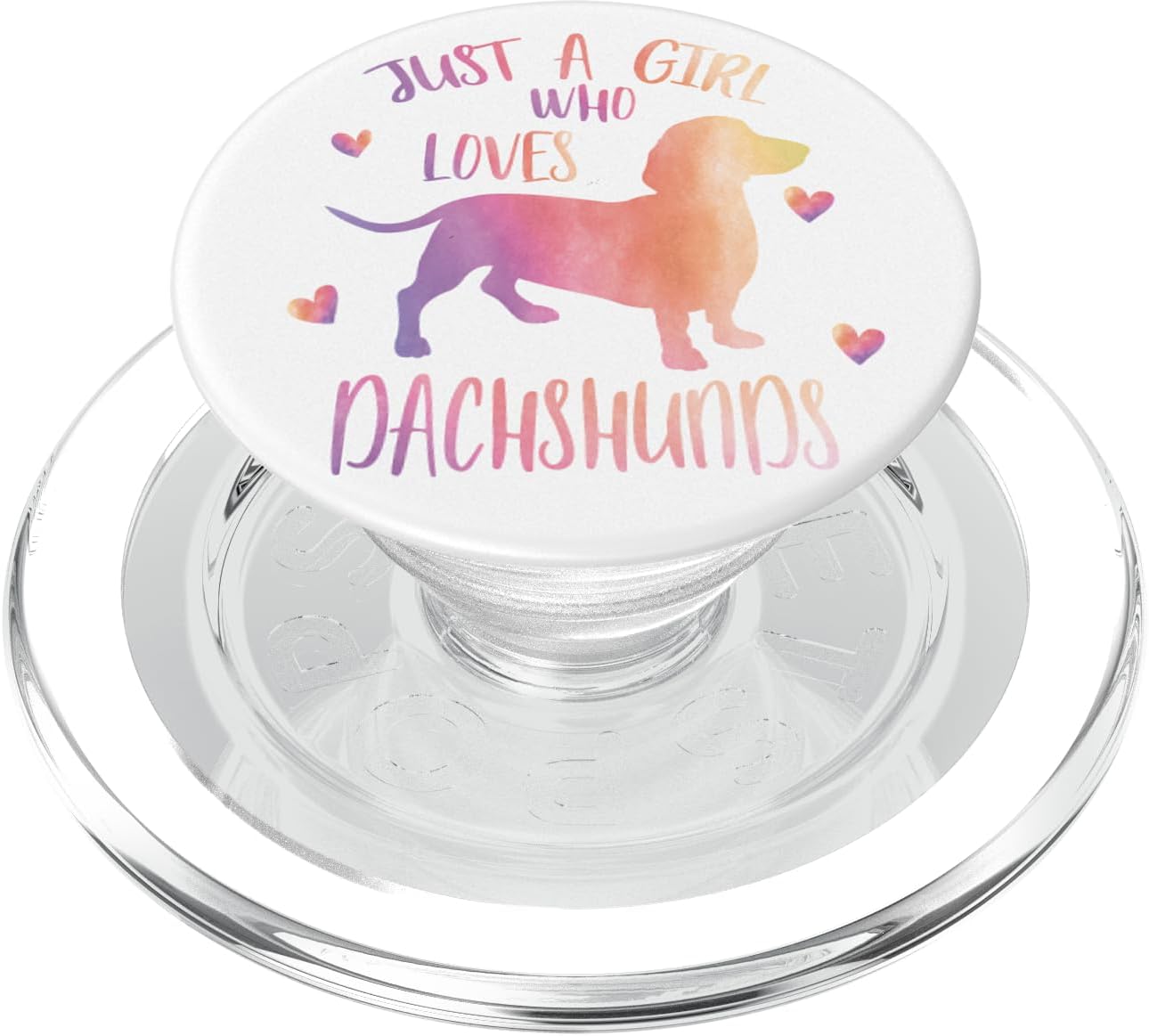 Just a Girl who loves Dachshunds Cute Dog Dachshund Mom PopSockets PopWallet for MagSafe