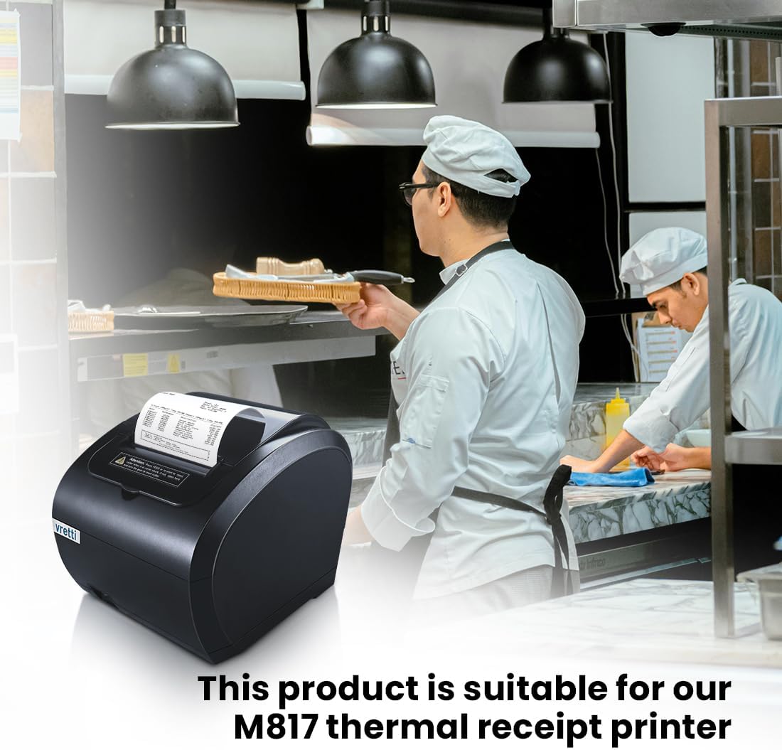 Vretti M817 Thermal Receipt Printer with Paper Rolls
