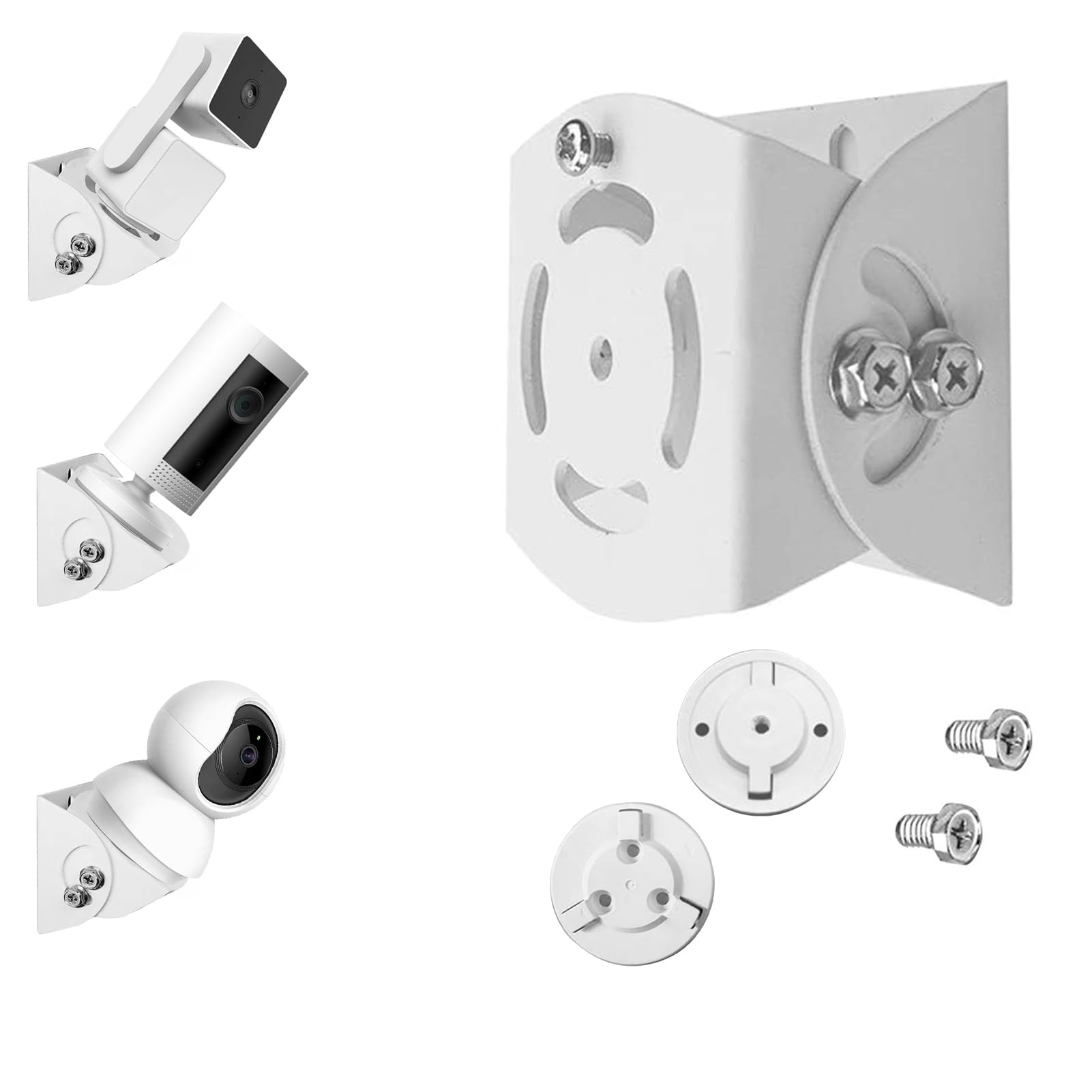 WiTibaby monitor camera wall mount, adjustable angle for infant optics, motorola,samsung babysense and compatible for most universal baby monitor surveillance cameras. Aluminium alloy material(White)