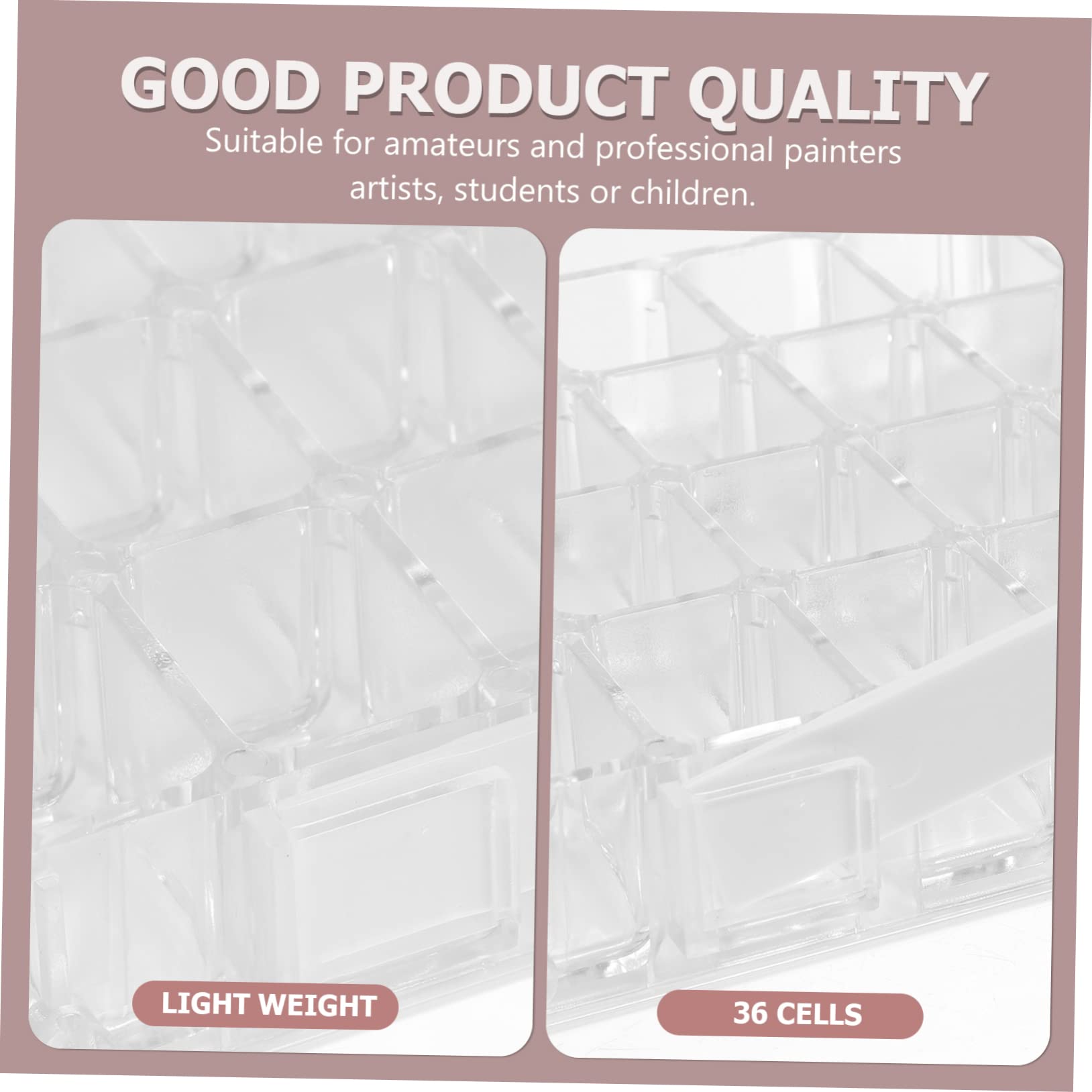 Boîte de Peinture Artistique Étanche ABS à 36 Compartiments