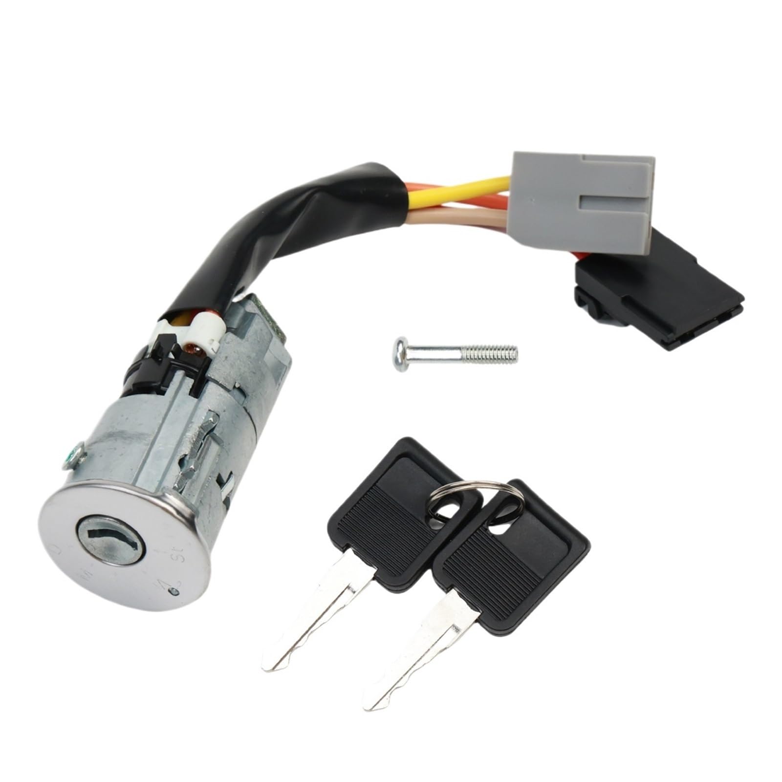 cilindro della serratura dell'accensione e chiave Interruttore di avviamento dello sterzo del cilindro di blocco dell'accensione con 2 chiavi compatibile con/adatto for Peugeot 306 1993-2002 Serratura