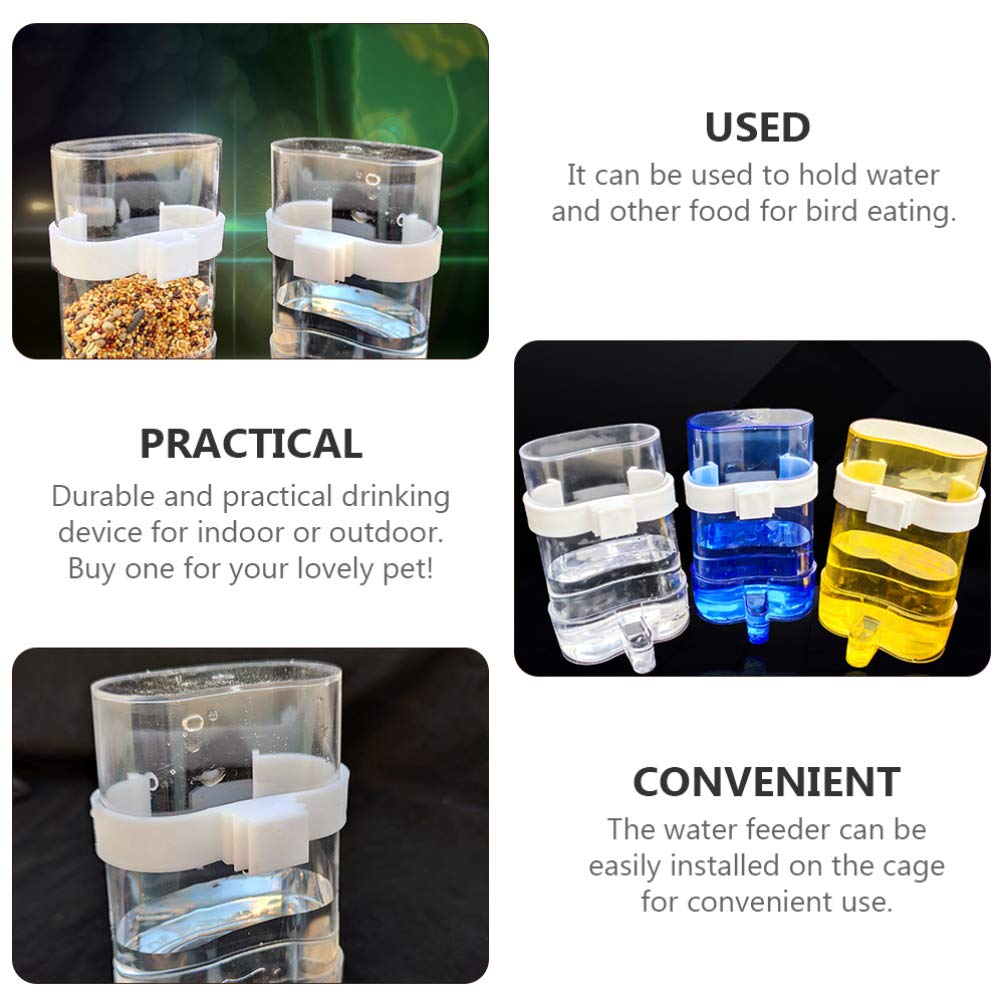 SOIMISS Distributore Automatico Acqua per Pappagalli 12 Pezzi Beverino in Plastica Blu, Facile Installazione per Uccelli Domestici e Uso Interno ed Esterno