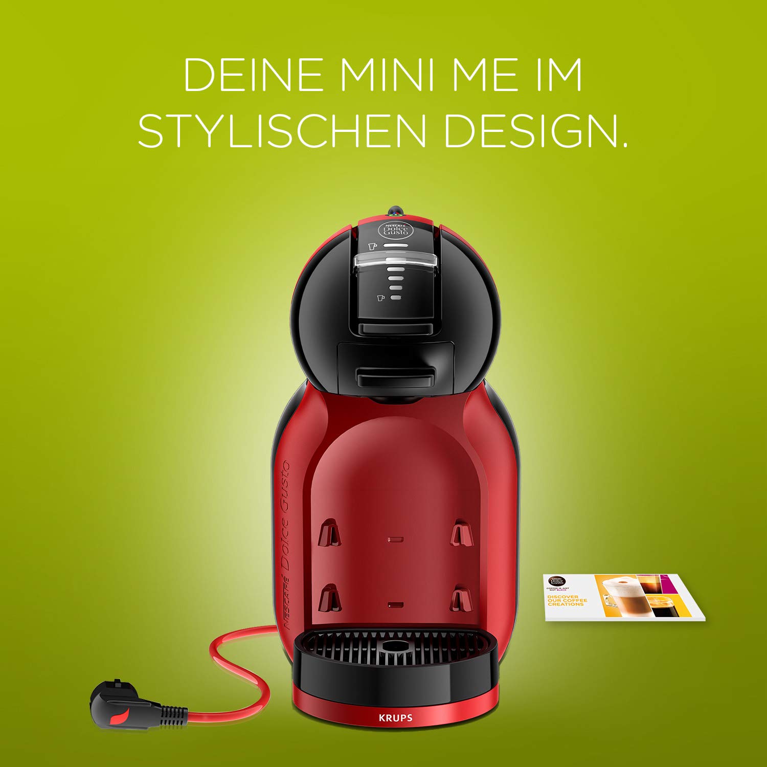 Krups KP 1201 Nescafé Dolce Gusto Mini Me – Machine à café à capsule (automatique) cherry rot/schwarz 0.8L