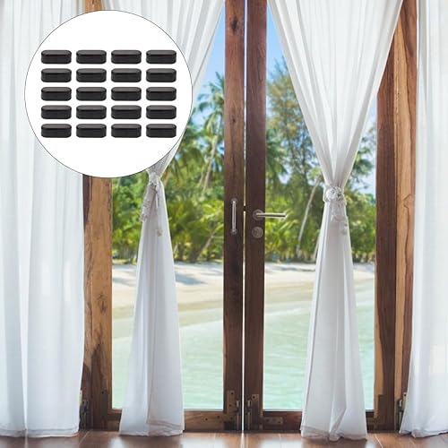 Miniatura 4 de 25 piezas de conector de cuentas de rodillo con cuentas de cadena de repuesto para persianas romanas cortinas de ventana negras, persianas negras,