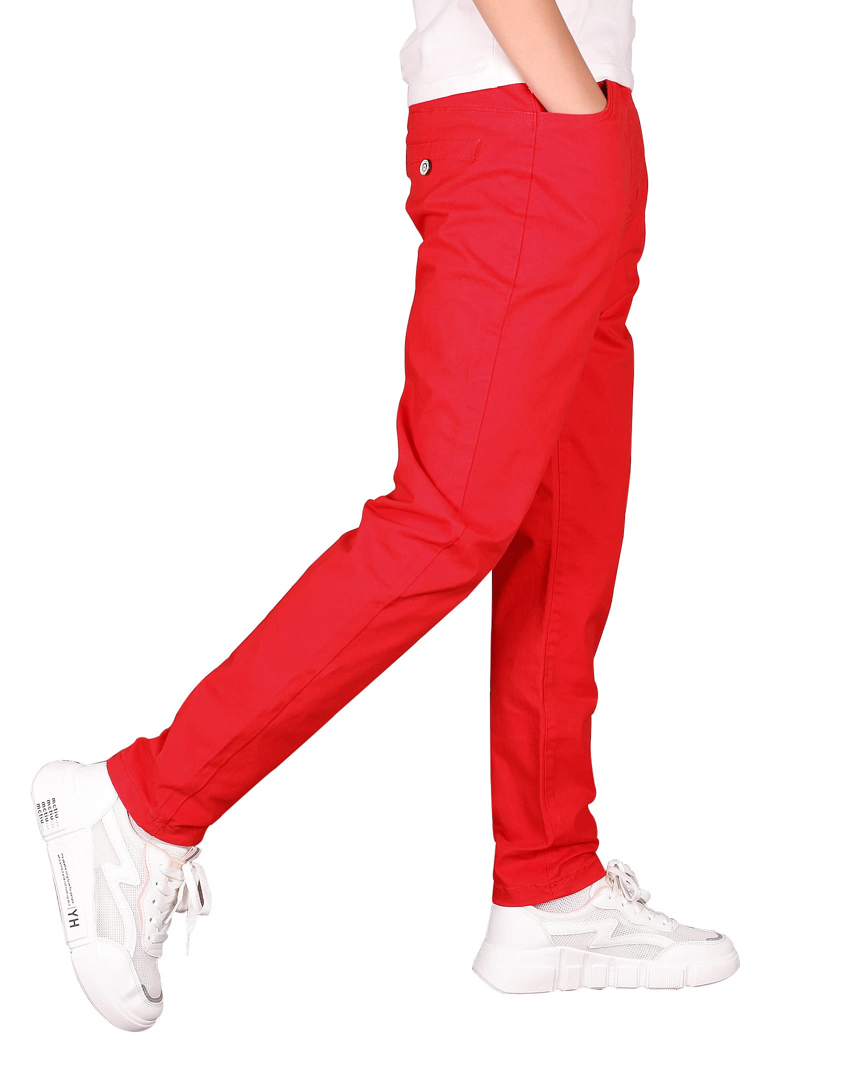CAMLAKEE Stretch-Chinohose für Jungen, Schuluniform, Yonth-Twill-Hose