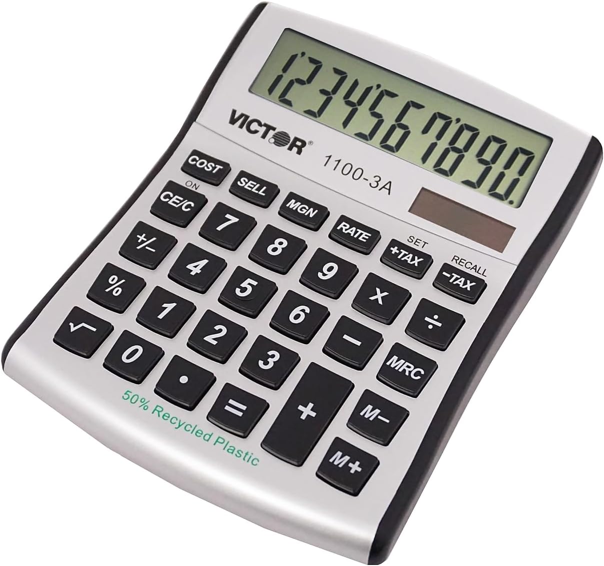 Victor 11003A 1100-3A Compact Desktop Calculator, 10-Digit LCD