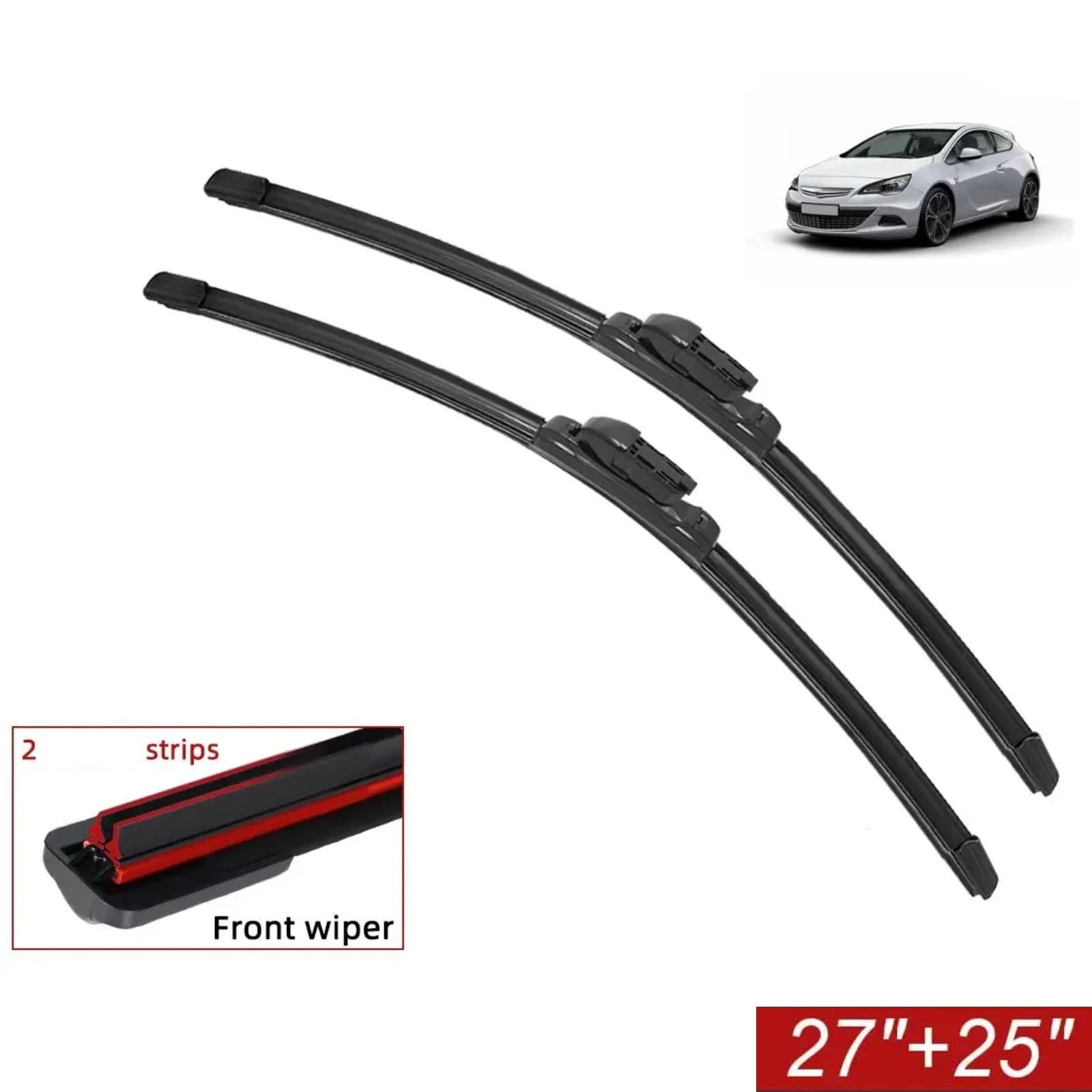 Escobilla coche Escobillas Limpiaparabrisas Dobles Para Opel Para Astra J GTC 2009 2010 2011 2012 2013 2014 2015 Delantero Y Trasero Accesorios | 4pcs