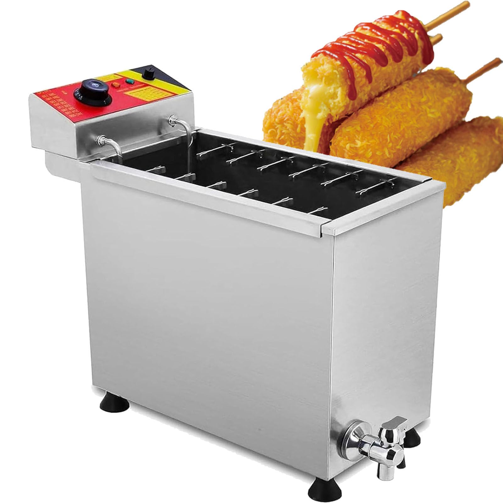 Friggitrice Elettrica da Banco, in Acciaio Inossidabile di qualità Professionale per Ristoranti E Cucina Casalinga,-392