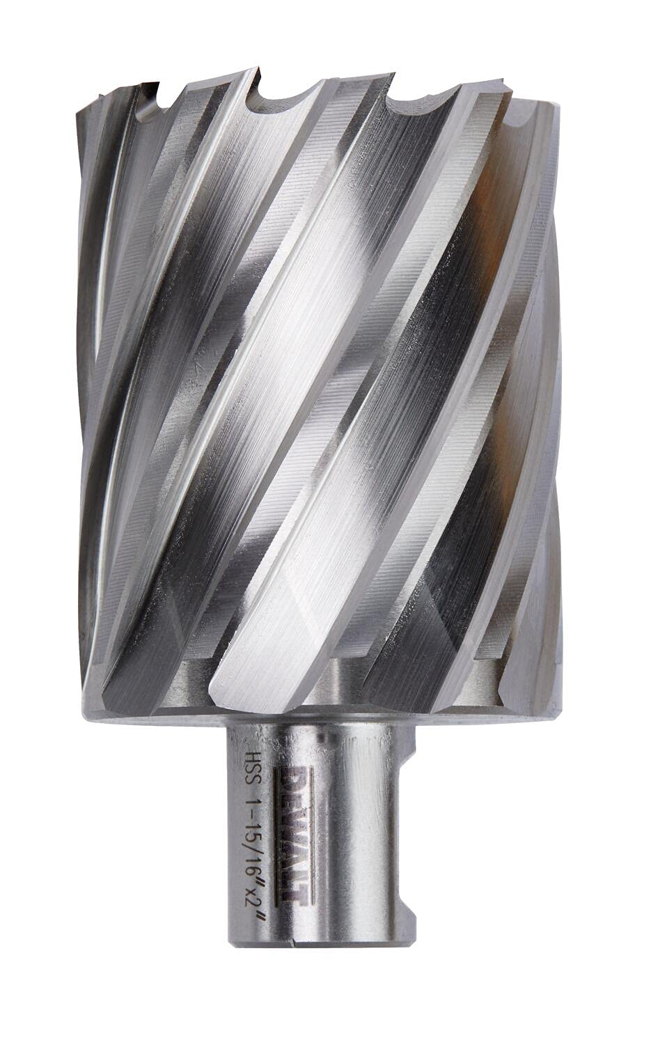 Cortador anular DEWALT para hacer agujeros de 1-15/16" en acero sin esfuerzo