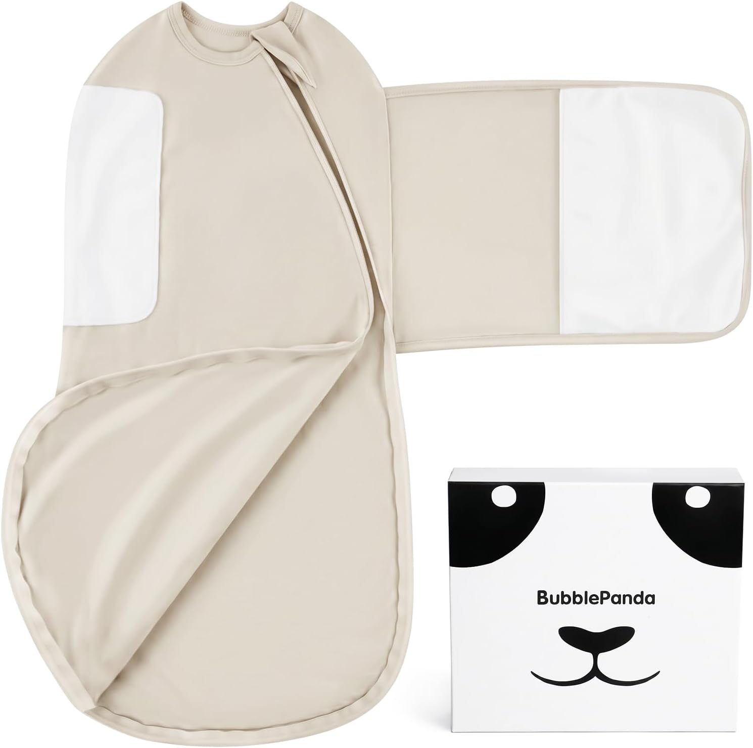 BubblePanda Swaddles for Newborns Rayon Made from Bamboo Sleep Sack 2 Way Zipper Baby Swaddle Silent Velcro Swaddles