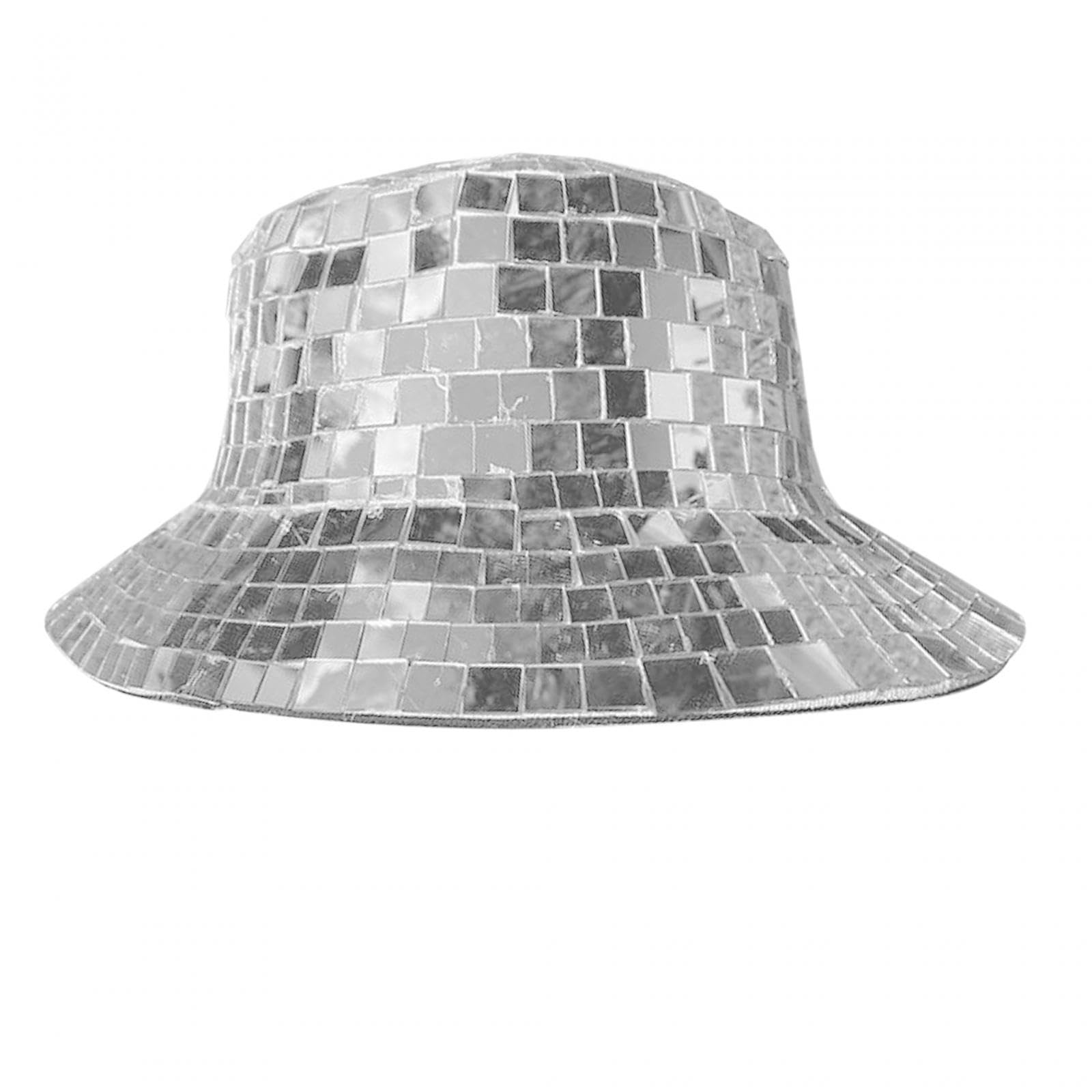 2 Cappelli Fedora Alla Moda con Paillettes a Specchio per Discoteche di Cosplay