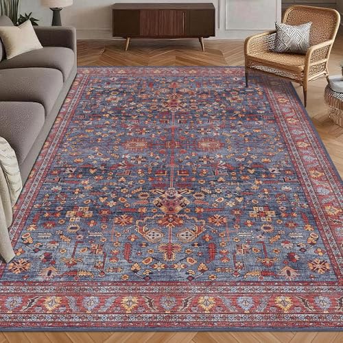 Washable Vintage Persian Machine Rug