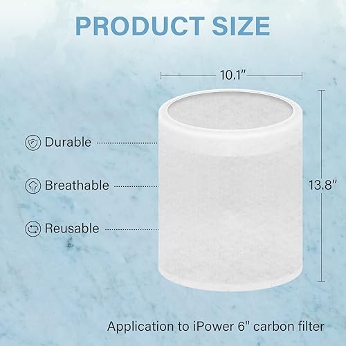 Miniatura 2 de iPower Cubierta de repuesto para filtro de carbono de aire de 6 pulgadas para filtro de carbono de aire de 6 pulgadas