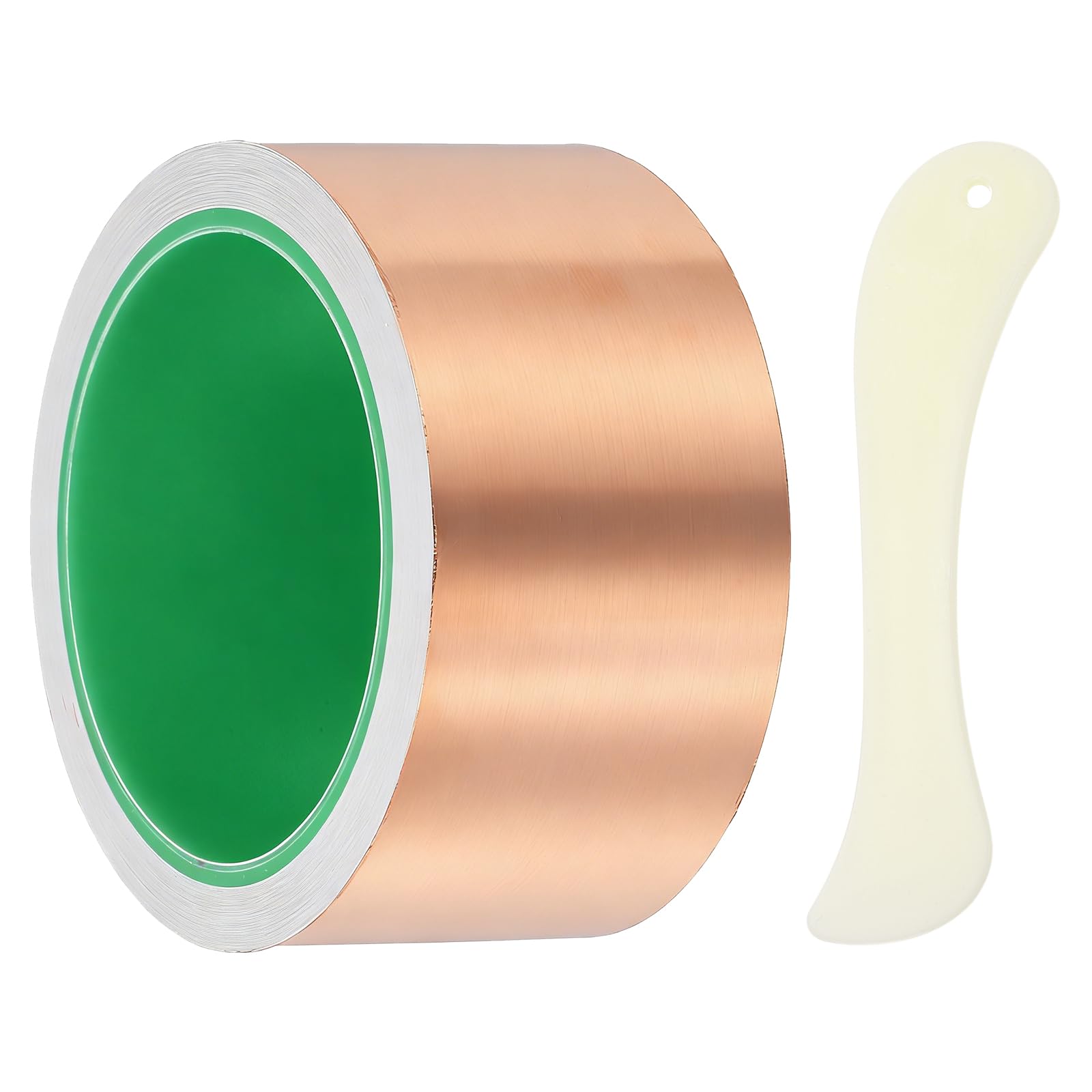 PATIKIL Copper Foil Tape, (1.97 Inch x 33 FT, Brass) (1 Set), Double Conductive Adhesive Tape with Correction Tool, Suit for - Guitar EMI/RFI Shielding/Electrical Repairs โ image 1