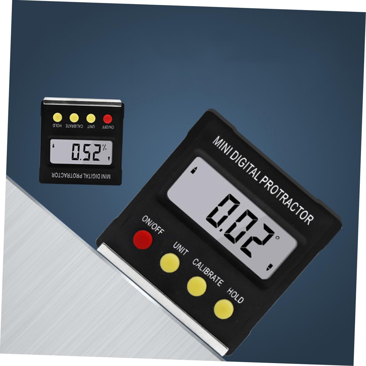 DOITOOL 2 pcs Mini Digital Inclinometer with LCD Display Portable Angle for Precise Tilt Measurement Convenient Compact Design for Woodworking and DIY Projects
