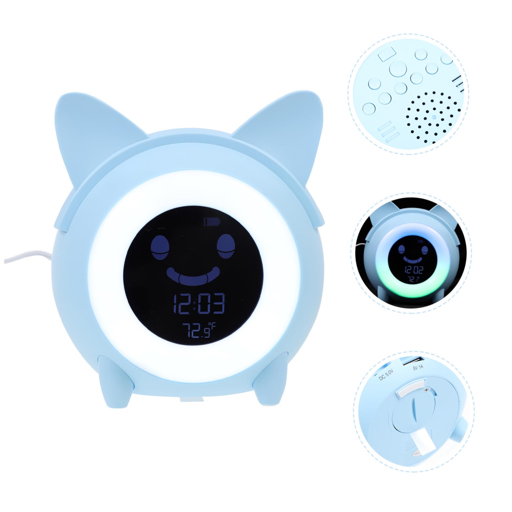 IMIKEYA Reloj Despertador Digital Creativo para Luz Nocturna Niños