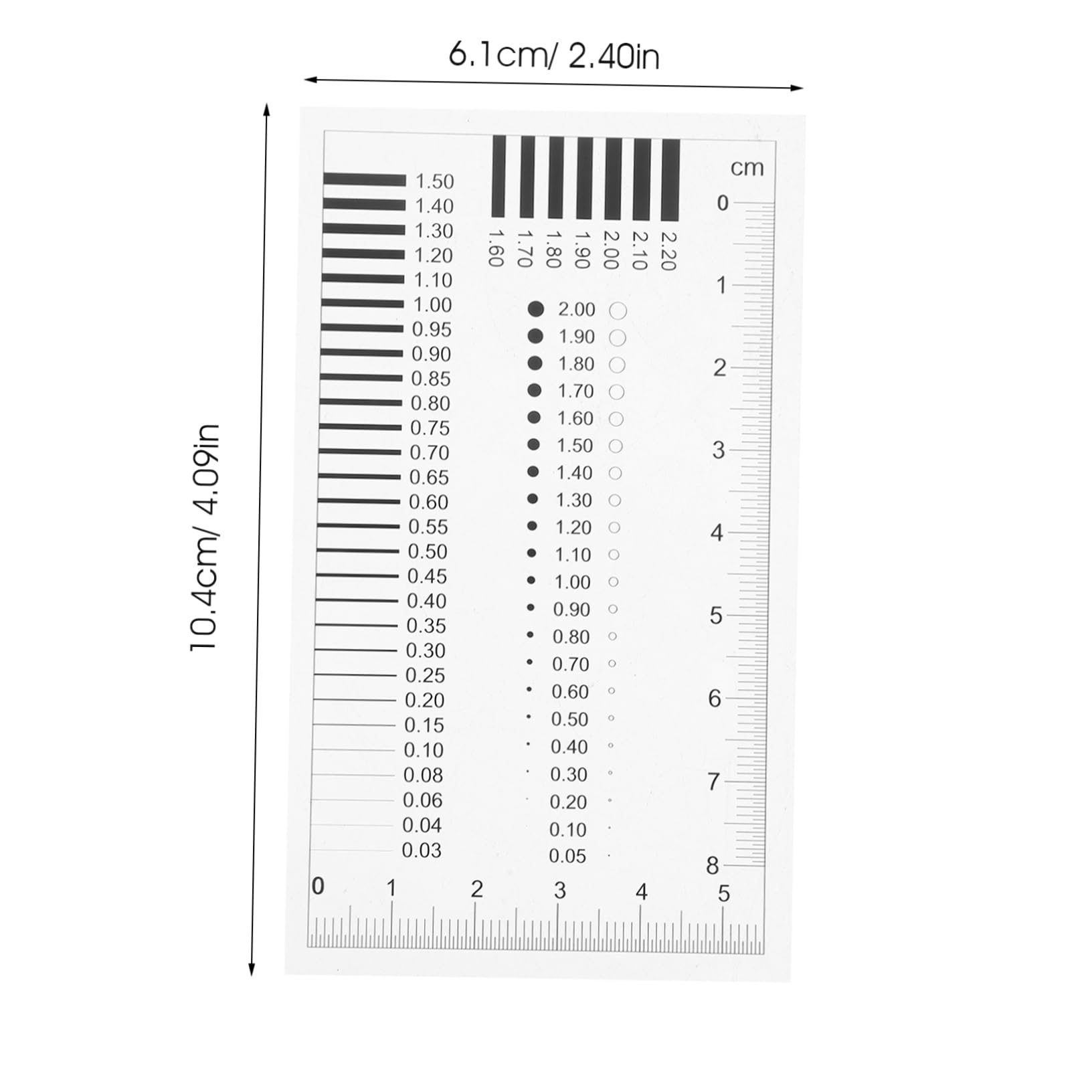 Ciieeo Defects Measuring Crack Gauge High-Precision Inspection Ruler Transparency Flaw Detection Film for Spot Inspection