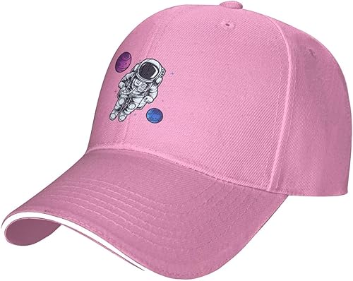 Vista 37 de Gorra de béisbol de astronautas flotante en el espacio para hombres y mujeres, ajustable, divertido sombrero para papá Negro