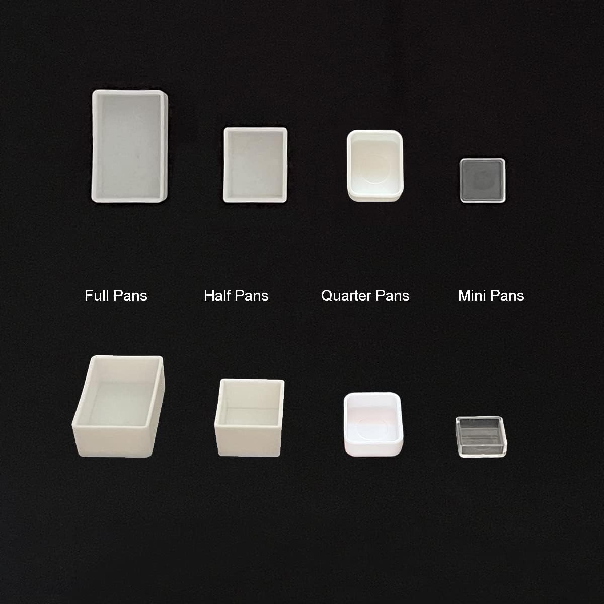 FCLUB 100Pcs Quarter Watercolor Pans, 1ml Empty Paint Pans for DIY image 4