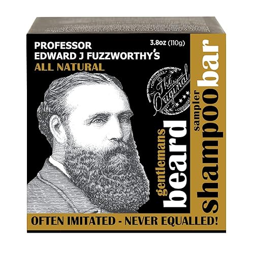 Professor Fuzzworthy's - Kit de muestra de barba de champú y acondicionador de barba para hombres Juego de regalo de aseo natural para todo tipo de