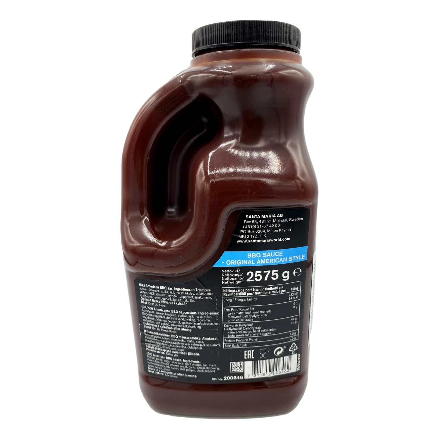 Santa Maria Salsa Barbacoa Dulce y Ahumado Condimento para Carnes BBQ Estilo Americano 2575 g