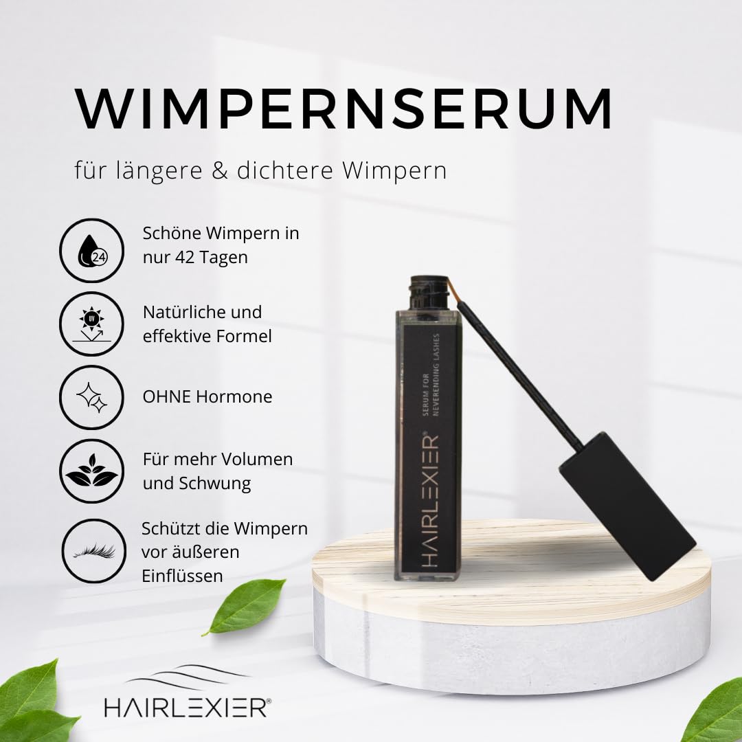 Wimpernserum “NEVERENDING LASHES” Wimpernpflege • Natürliches Serum für längere und dichtere Wimpern - 3 ml