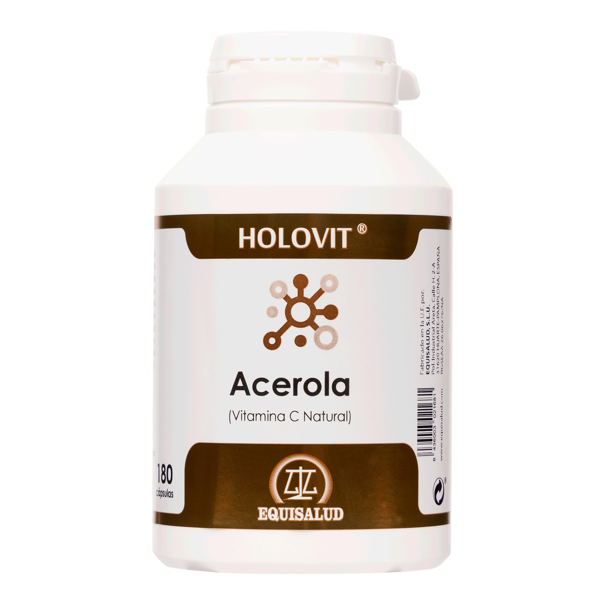 Holovit Acerola (vitamina C natural) de Equisalud, 180 cápsulas