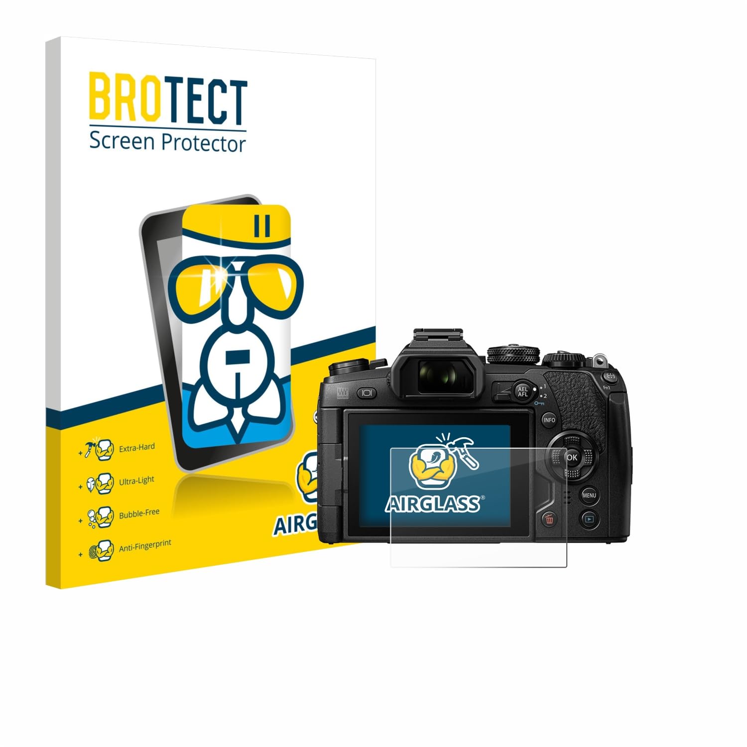 BROTECT Glas Screen Protector voor Leica D-Lux 8 Schermbeschermer [9H Hardheid, Beschermglas-Folie niet Gehard Glas