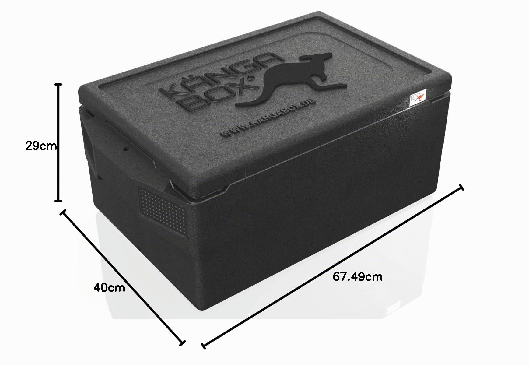 Professional GN 1/1 schwarz 48L Comfortgriff – Thermobox für Essen, Styroporbox-Alternative, Warmhaltebehälter & Kühlbox, hygienisch, temperaturbeständig von -40 °C bis +120 °C