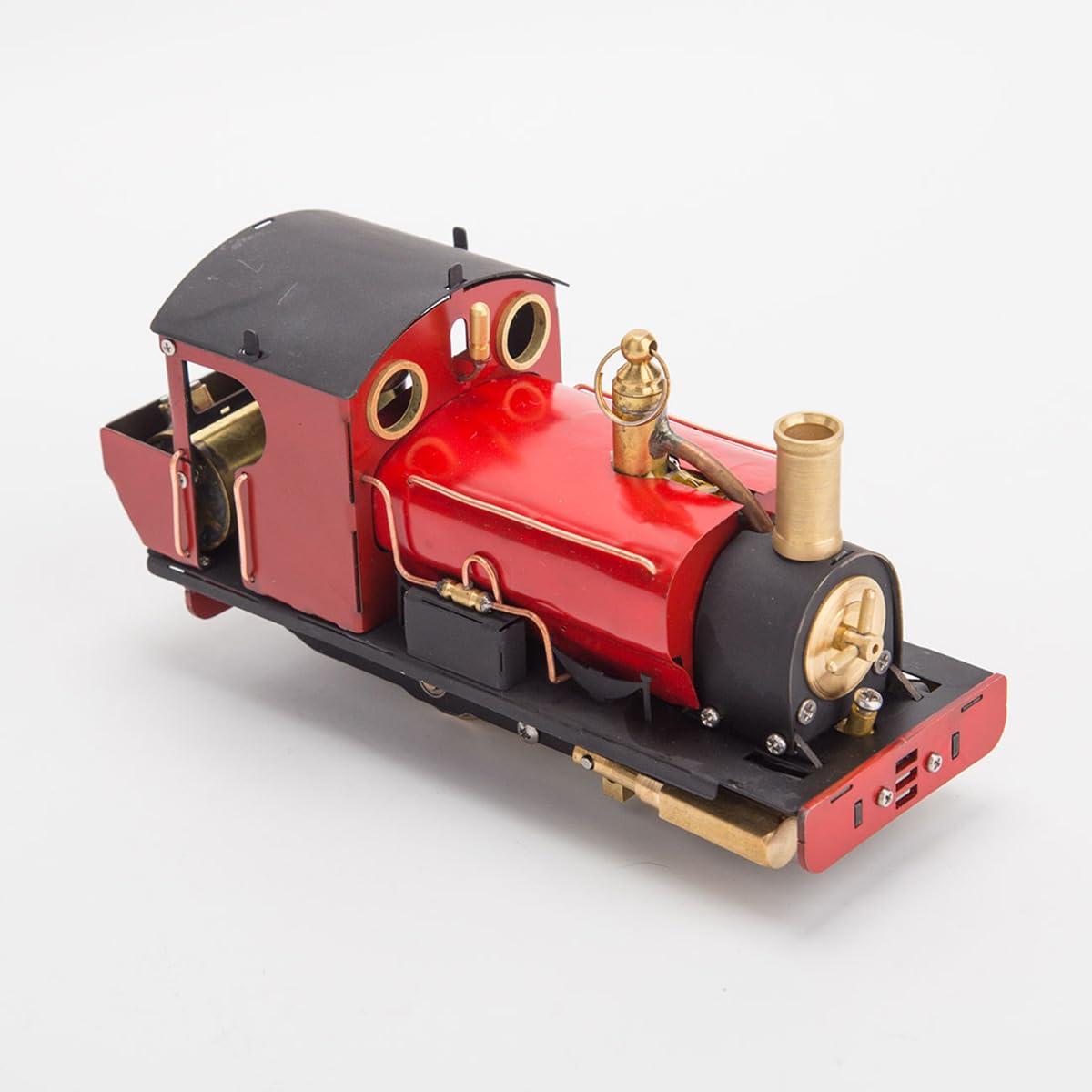 ToyGhillied Locomotive à vapeur en métal - Modèle 1/50 HO - Avec machine à vapeur oscillante - Fonctionnelle - Train ferroviaire à 2 cylindres - Modèle adulte - Boîte d'expérimentation scientifique