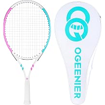 OGEENIER Kids Tennis Racket 23 Inch for Junior Boys & Girls Beginner | Aluminum, Lightweight Frame, Easy for Small Hands, Perfect Size for kids aged 7-10, with Carrying Case and Overgrip