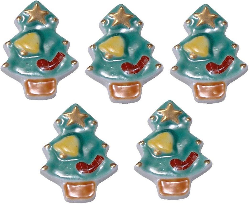 Kyoyaki HHY297 Shimizu Ware Yoshiyama Chopsticks Holder, Set of 5, Christmas Tree