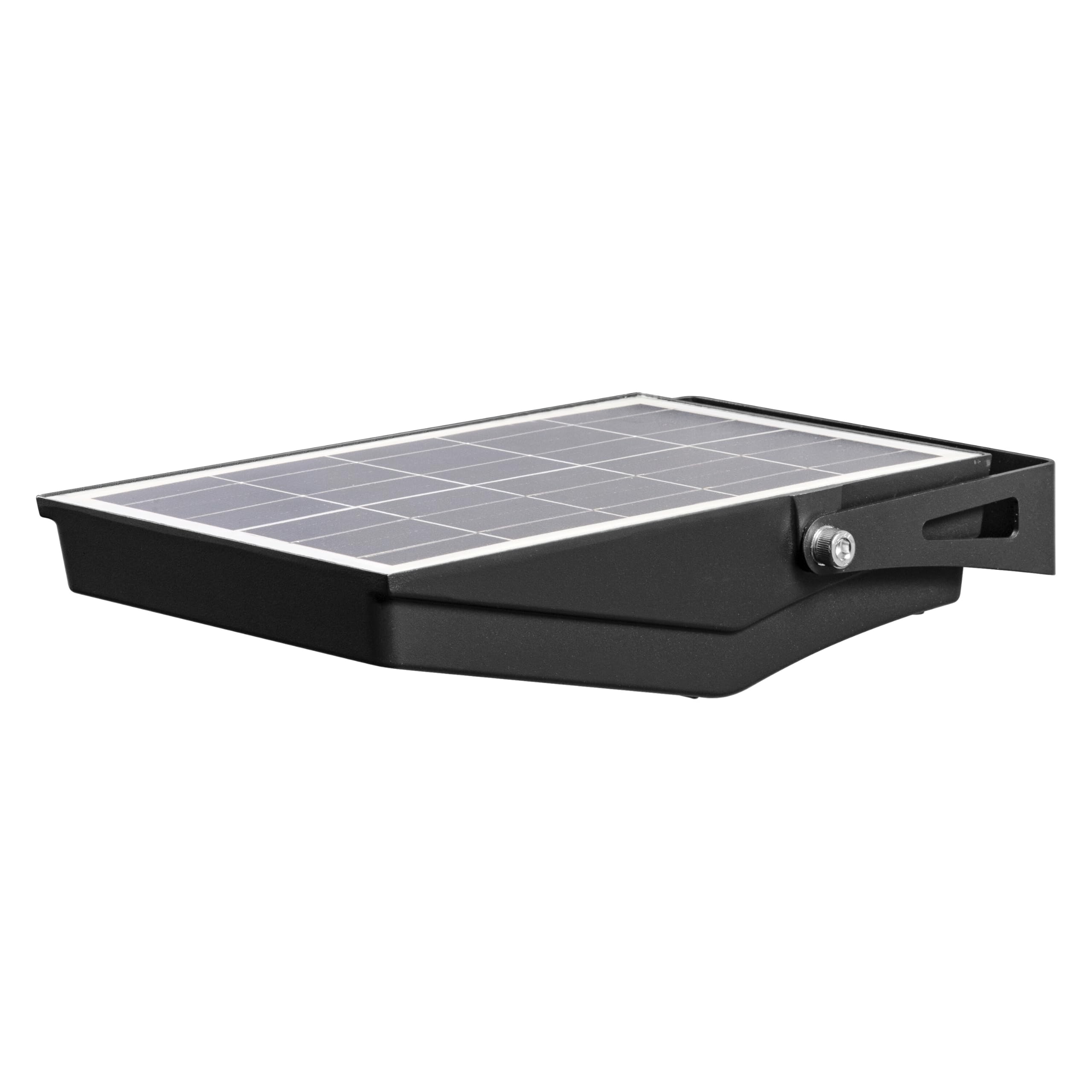 Osram Projecteur LED ENDURA Flood Solar, 10W, à énergie solaire, capteur intégré, blanc froid, télécommande, longue durée de vie de la batterie jusqu'à 4 h à pleine luminosité, protection IP65