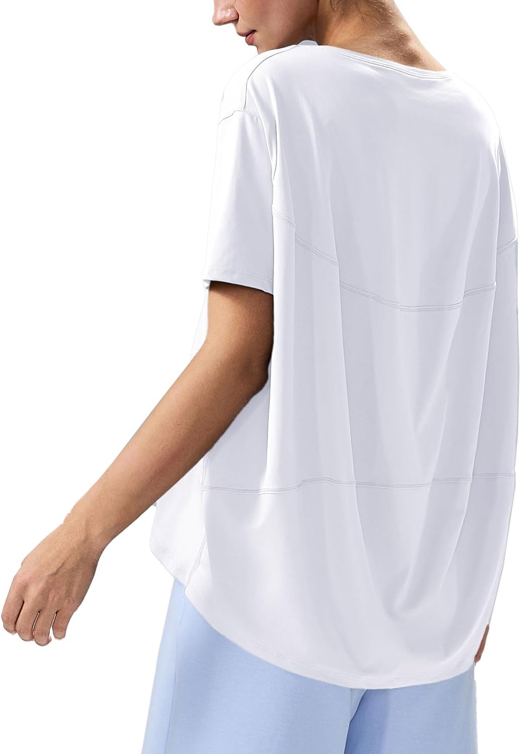 altiland Curved-Hem Workout T Shirt for Woman, Ultra-Soft Quick Dry Athletic Tee Yoga Running Oversized Short Sleeve Tops
